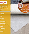 Non Slip Rug Pad 6 Foot By 9 Foot One Eighth Inch Thick For Hardwood Vinyl Tile And Laminate Floors Keeps Area Rugs Secure Safe Indoors