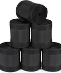 Six rolls of black Carpet Cord Cover And Cable Protector Floor Strip for Commercial Office Carpets 59.06 Ft Black Easy Hook And Loop Cable Management.