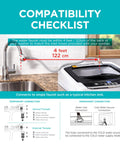 Compact Portable Washer That Hits Different With 0.9 Cubic Feet Capacity And Five Quick Wash Cycles For Absolutely No Sweat Apartment Laundry Cleanup In Bright White Finish installation compatibility checklist with faucet connection details.