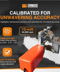 12V Electric Chainsaw Sharpener Bar Mounted Grinder Kit With Quick Mount And Swivel Guide displayed on a chainsaw bar