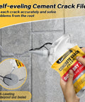 Concrete Crack Filler For Driveways And Sidewalks, Waterproof Quick Dry Sealant, Self Leveling Multipurpose Repair Adhesive, 1 Pack 1.1 Lb being applied to a crack in concrete.