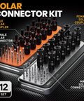 Solar Connector Crimping Tool Kit For 14-10 AWG Cables With 12 Pairs Of Solar Connectors, Wrench, Stripper And Crimper