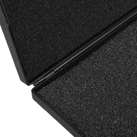 Close-up of Compact Digital Caliper Storage Case For Vernier Calipers with foam interior, lightweight plastic construction.