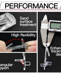 Performance features of 20 Pcs Clear Plastic Locking Shelf Pins 5mm 3/4 Inch Self Locking Shelf Support Peg Clips with sand surface and triangular support