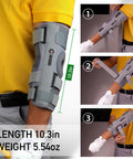 Golf Swing Trainer Arm Brace That Keeps Your Elbow Straight Straight Arm Practice Aid To Eliminate Chicken Wing shown in use