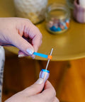 Using Quilling Bead Roller Tool Set With Slotted Winding Pins In Three Sizes for DIY Paper Jewelry Making with color-coded base