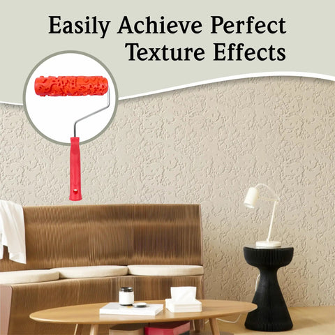 7 Inch Texture Roller For DIY Home Decor Create Bold Wall Furniture And Floor Patterns With Negative Imprinting Technique Using Durable Rubber Roller For Pattern Paint Projects And Quick High Impact Room Accent