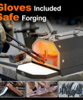 Portable One Burner Propane Forge For Blacksmithing And Knife Making, Heats Up To 2600 F, Beginner Welding Package in use