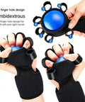 Finger Grip Strength Ball For Stronger Hands And Everyday Grip Training with six finger hole design, blue ball visible