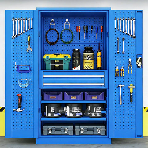 Heavy Duty Steel Tool Cabinet with Lockable Dust Sealed Doors Reinforced Shelves Garage Shop Beast Mode Storage that survives the Daily Grind and locks down your Toolkit