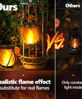 Comparison of Ultra Real Flame Solar Lanterns Outdoor Waterproof 2 Pack With Dual Charging Modes Solar And USB Warm White Glow
