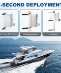 2 Step Emergency Reboarding Ladder For Boats All Aluminum Twist Step Boat Ladder For Jack Plate And Engine Bracket Corrosion Resistant Non Slip Pedals Quick Deploy For Fast Safe Reentries And Easy Back On Board From The Water. 1-second deploy