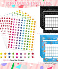 Science Reward Chart Must Have Bundle For Classrooms With 80 Sheets And 2400 Star Stickers displayed with colorful charts and stickers.