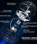 Exploded view of Hovering Orb Ball Toy Hand Controlled Drone No Remote Indoor Outdoor Fun for Kids and Teens with components labeled
