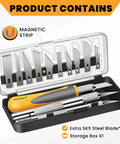Exacto Knife Set For Precision Crafting, 16 Piece Hobby Knife Kit with razor sharp blades in a carrying case