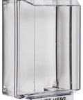 Universal Low Profile Stopper Heavy Duty Polycarbonate Cover For Surface Mount Indoor Outdoor With Conduit Knockouts Clear Multi Purpose Shield
