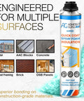 Closed Cell Spray Foam Insulation Kit For Walls With 12 Cans Of 32.8 Oz Each Covers 240 Board Feet DIY Sealant Set demo image