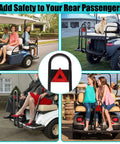 Universal Golf Cart Rear Seat Grab Bar Built Damn Tough For Yamaha Ezgo Club Car Hella Secure Passenger Safety Rail on golf carts with passengers.