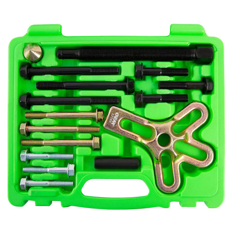 Harmonic Balancer Puller Kit For GM 3300 And 3800 V6 Engines Removes Balancers Dampers And Pulleys Includes Metric And SAE Bolts