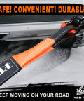 Heavy Duty Tow Strap Recovery Kit With Three Inch By Twenty Foot Strap And 35000 Pound Break Strength in use during towing