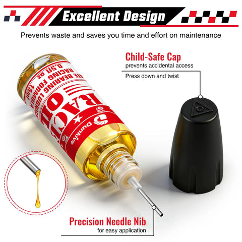 Skateboard Bearing Lube 2 Pack for Smooth Bearings in Skateboards, Longboards, Scooters and Roller Skates, Fast Spins Jam Proof Oil