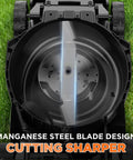 16 Inch Cordless Lawn Mower With Dual 20V 4.0Ah Batteries, Brushless Motor, Ultra Lightweight Yard Buddy, 6-Position Height Adjustment, Includes 2x 4.0Ah Batteries and Charger, Easy Start For Fast, Clean Cuts In Small To Medium Yards. manganse steel blade design