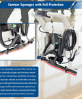 Image of Heavy Duty Industrial Corded Floor Scrubber Workhorse with contour squeegee attachment in a commercial space.