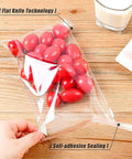 Clear Self Sealing Cookie Bags 5x6 Inch 100 Pack Sweet Gift Packaging For Cookies Treats Candy Party Favors Cellophane Bags With Strong Self Adhesive Closure 1.4 Mil Thick 13x15 Cm