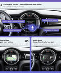 Wireless CarPlay Android Auto Retrofit Kit For BMW Mini Cooper NBT System 2014 To 2018 Upgrade To Factory Screen showcasing interface and navigation options.
