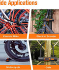 Heavy Duty Bike U Lock With 4 Digit Resettable Combo, Keyless Anti Theft Security on electric bike, scooter, motorcycle, gate