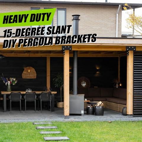 Heavy Duty Three Way Pergola Brackets For 4x4 And 4x6 Posts Tee Post Cap Tie Woodwork DIY Brackets Horizontal Metal For Gazebos Porches And Log Cabins With Screws Two Pack Fits Actual 3.5 By 3.5 Or 3.5 By 5.5 Lumber
