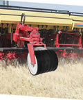 Beefed-Up Planting Wheel Rubber Soil Pressing Roller, Precision Seeder Accessory attached to row crop planter in field