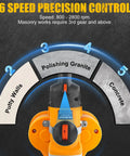 Beast 2800W Electric Diamond Polisher Machine With 6 Diamond Wheels Kit Concrete Floor Grinder speed settings control