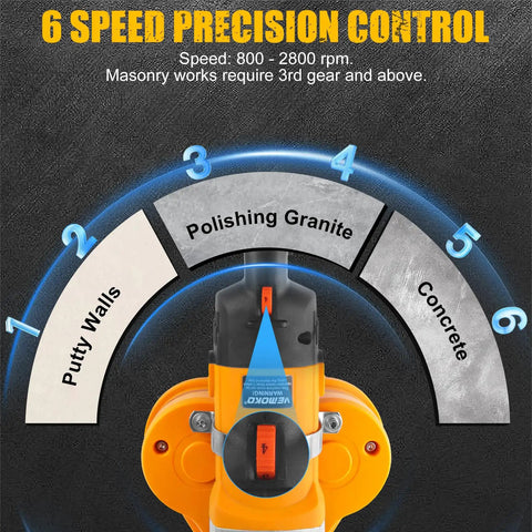 Beast 2800W Electric Diamond Polisher Machine With 6 Diamond Wheels Kit Concrete Floor Grinder speed settings control