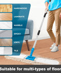 Straight Up Heavy Duty Commercial Dust Mop With Extra Long Handle And Premium Absorbent Cotton Pad on hardwood floor.