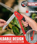 All In One 3 Piece Garden Tool Set With 7 Inch Folding Saw Pruner And Shears Stainless Steel Garden Scissors 2 Pack in use