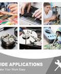Wide applications of the 27.6 By 15.7 Inch Extra Large Soldering Mat With Wrist Strap And Grounding Accessories in electronics repair.
