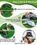 Steps to assemble 10x7ft Golf Practice Net With Dual Turf Hitting Mat For Backyard Driving And Chipping All In One Outdoor Indoor Golf Net