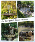 Sun Powered Pond Filter With Fountain Pump Kit 4W Solar Water Pump Nozzles And PVC Tubing For Bird Bath Water Garden Fish Tank