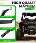 Black Rear Radius Arms For 2014-2025 Polaris RZR XP 1000 And XP 4 1000 Beefy High Clearance Heavy Duty Steel With Adjustable Heim Joints Rugged Off Road Upgrade on RZR rear suspension