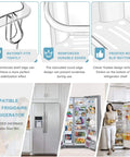 Infographic detailing features of Two Pack Upgraded 240356402 Refrigerator Door Bin Replacement Fits LFSS2612TF0 LFSS2612TE0 FFSS2615TE0