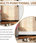 Heavy Duty Aluminum Kick Plate Door Scratch Guard 6 X 28 Inches Gloss White Finish Tough Pet Proof Barrier on entry door.