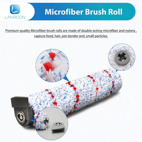 Microfiber brush roller for Three Pack Replacement Brush Rollers And Six Pack Pre Filter Foam For iFloor Complete Wet Dry Vacuum Cleaner