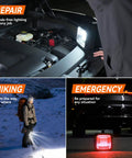 Ultra Bright Rechargeable LED Spotlight Flashlight With 1200 Lumens used for repair, hiking, and emergency scenarios