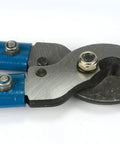 Close-up of Beefy Heavy Duty Wire Cutter for 4/0 Gauge Copper and Aluminum with precision ground blades and bolts