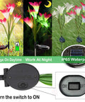 Solar Garden Stake Lights 8 Pack With 32 Lily Flowers Waterproof 7 Color Changing LED Landscape Lights for outdoor use