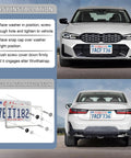 Stainless Steel License Plate Frames With 4 Holes 2 Pack Bolt And Gasket Cover Slim Car License Plate Holder For US Cars Weather Resistant