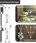 Wire Trellis Kit For Climbing Plants, 30 Set Wall Trellis System With One Eighth Inch Stainless Steel Cable, T316 DIY details