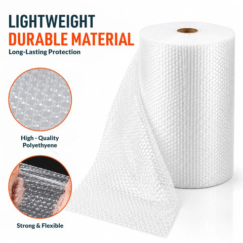 2 Pack Bubble Roll Wrap 100 Ft By 12 In Clear With Three Sixteenth Inch Small Bubbles Dense Cushioning For Fragile Dishes Packing