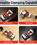 Beast Mode 2 Inch Mini Bench Vise Solid Aluminum Alloy Design For Drill Press Vice clamping gourd sculpture on table